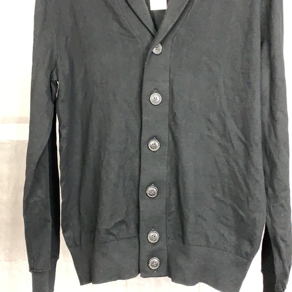 Gap Black Button Down Cardigan V-Neck Sweater - 43 - Picture 3 of 12